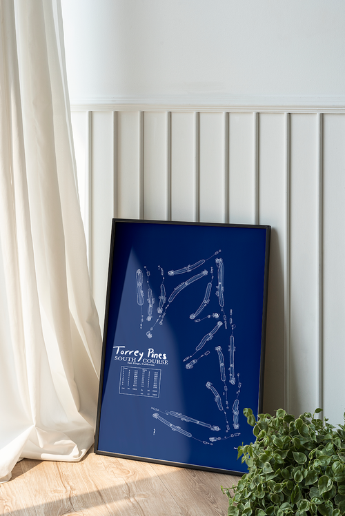 Torrey Pines South Golf Course - Hand-Drawn Map