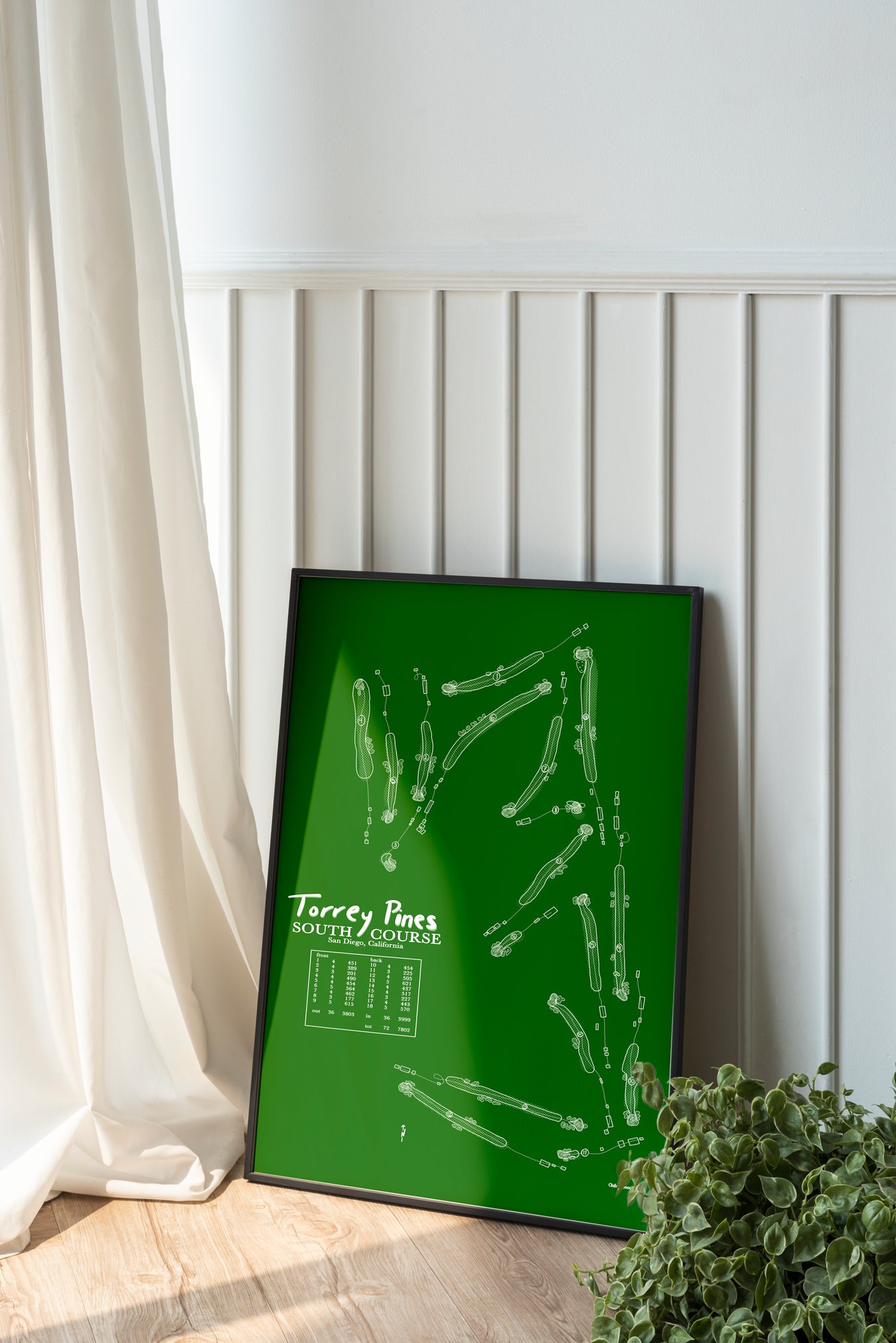 Torrey Pines South Golf Course - Hand-Drawn Map