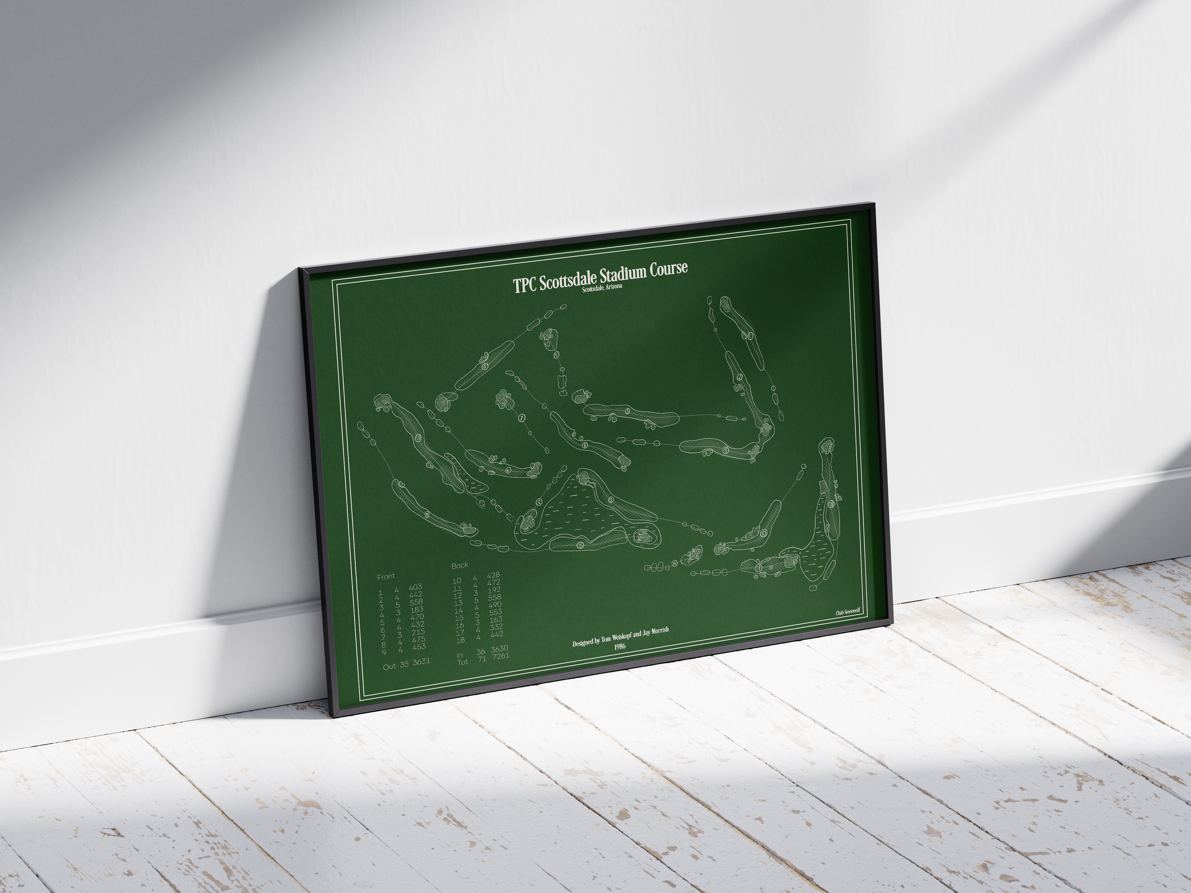 TPC Scottsdale Stadium Course - Hand-drawn Map