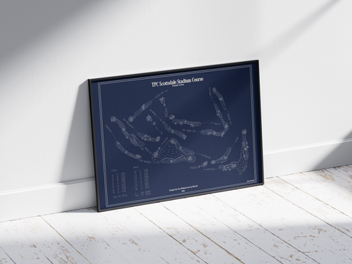 TPC Scottsdale Stadium Course - Hand-drawn Map